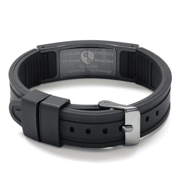 Close-up of the EMF Defense Bracelet showing its sleek, modern design